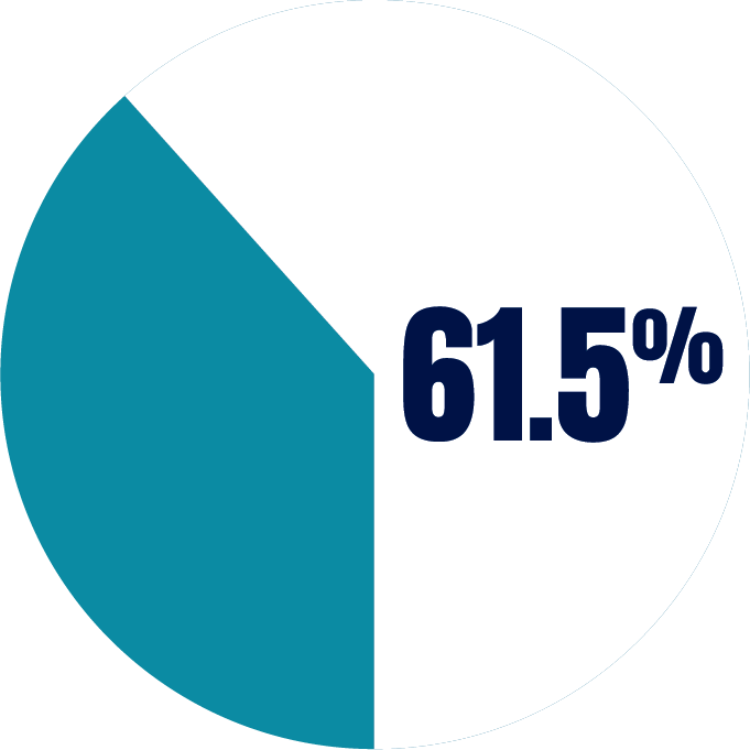 Pie chart showing student connection data
