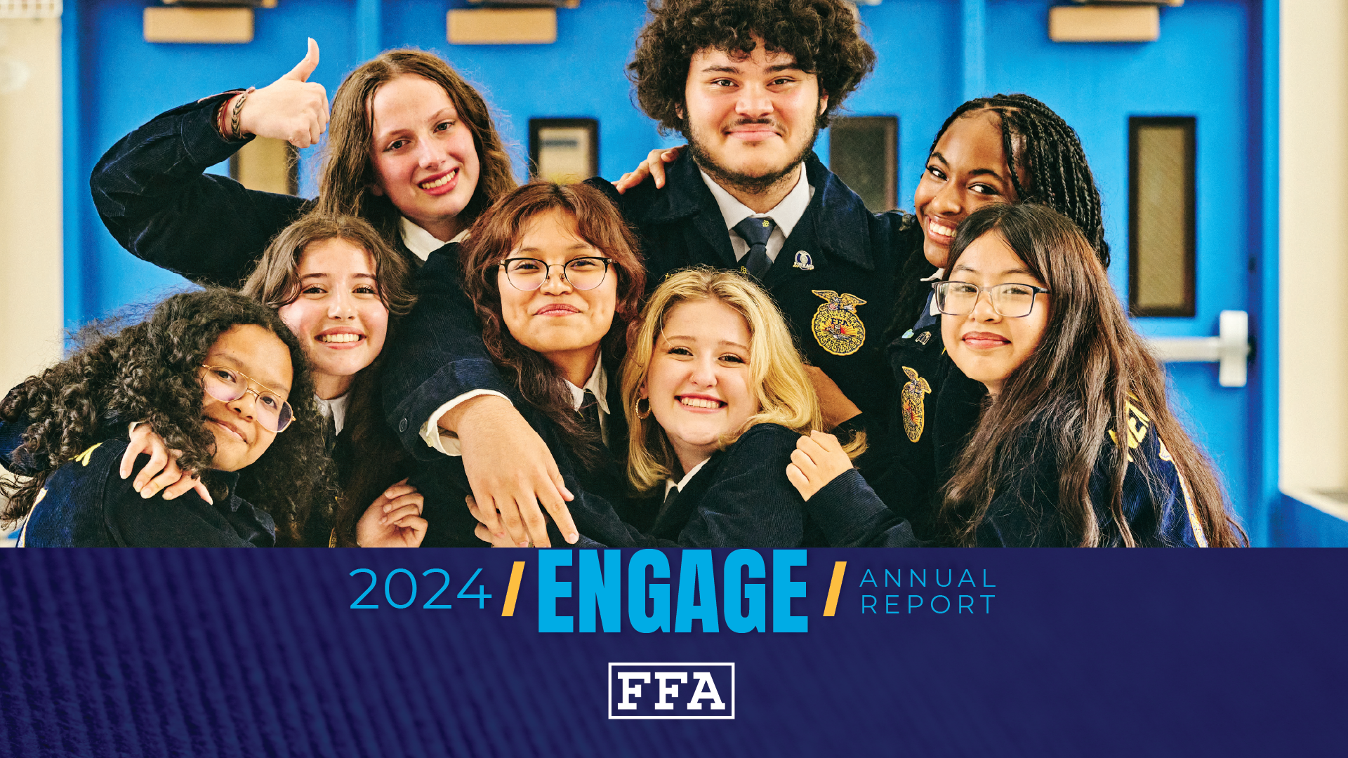Web Cover 2024 Annual Report-01 Five FFA Members | Evolve/Engage/Empower | 2022 Annual Report Hero Image